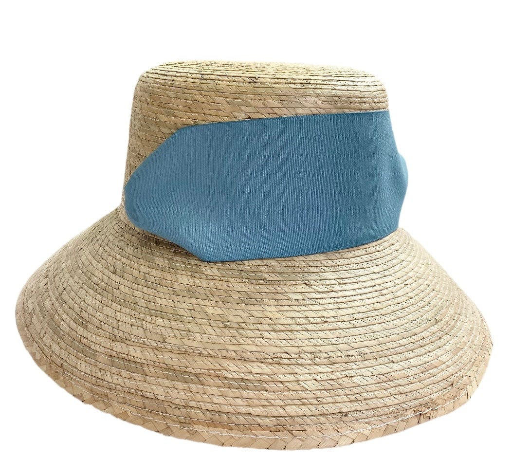 Clematis Bucket Hat - French Blue Wide & Short Grosgrain Ribbon - Image 2