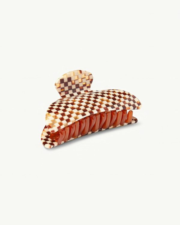 Midi Heirloom Claw in Tortoise Checker - Image 7