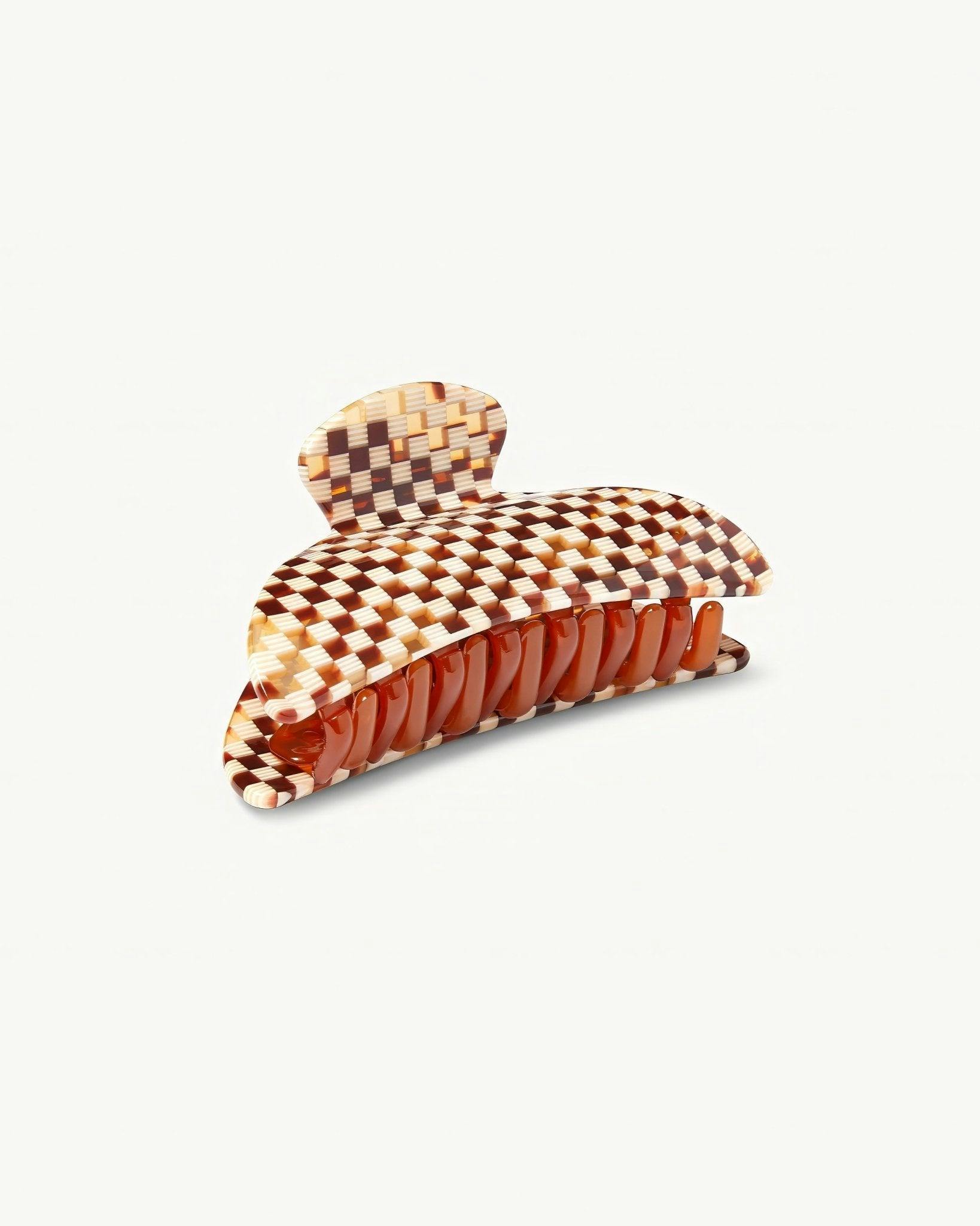Midi Heirloom Claw in Tortoise Checker - Image 7