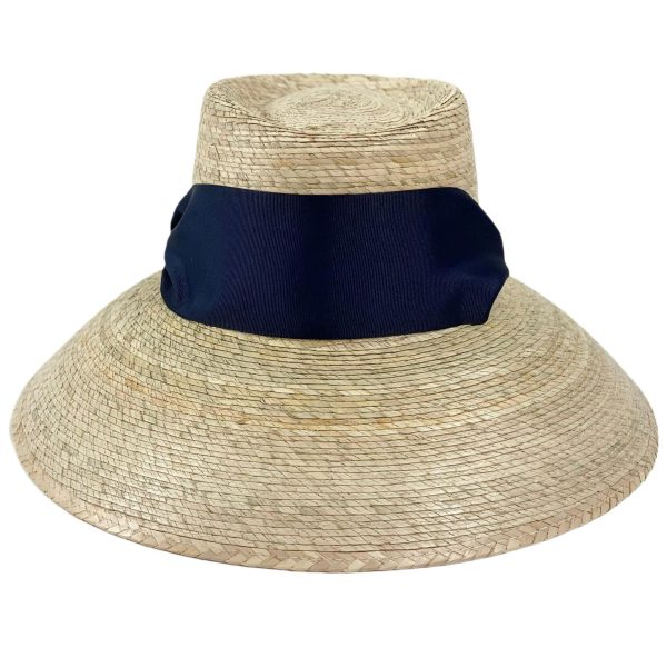 Wildflower Sun Hat (PreOrder Shipping June 15th) - Navy Wide & Short Grosgrain Ribbon - Image 1