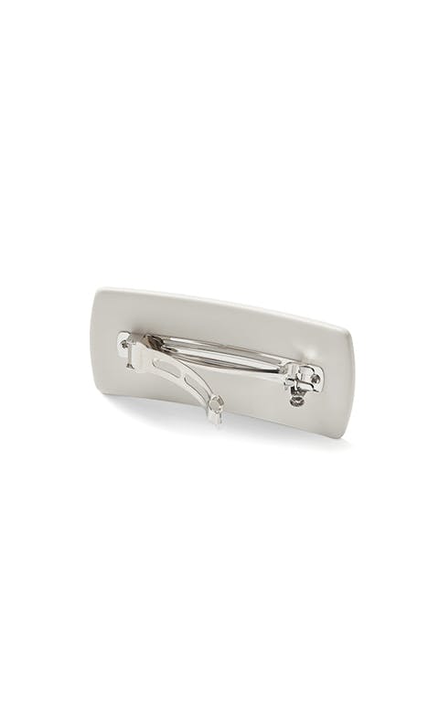 Jumbo Box Barrette in White Matte - Image 2