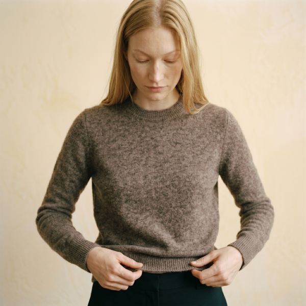 Women's Undyed Cashmere Crewneck Sweater - The Original - Image 3