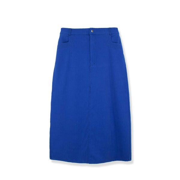 STRETCH COLORED DENIM  SKIRT - Image 10