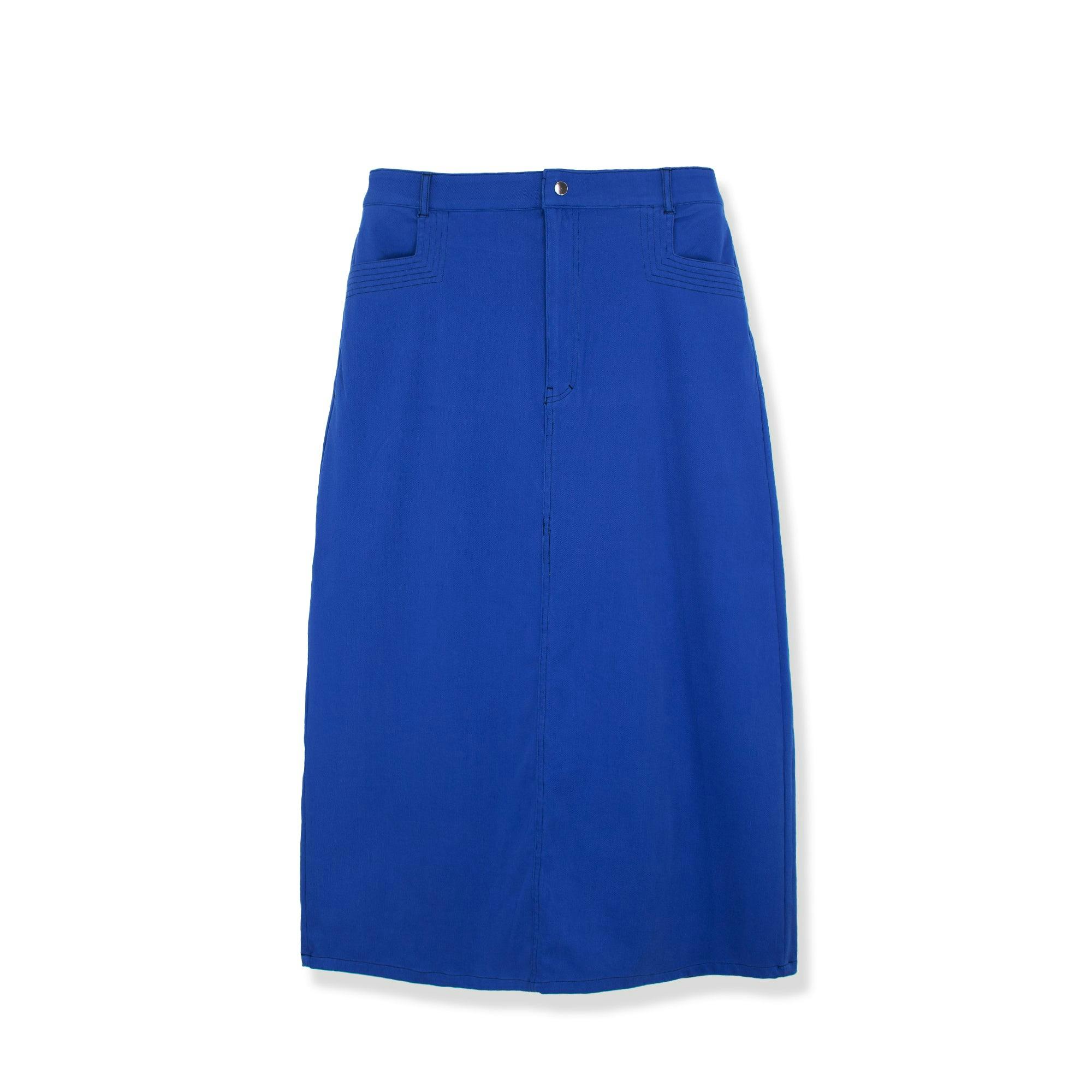 STRETCH COLORED DENIM  SKIRT - Image 10