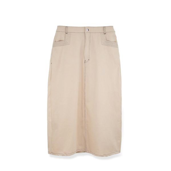 STRETCH COLORED DENIM  SKIRT - Image 9
