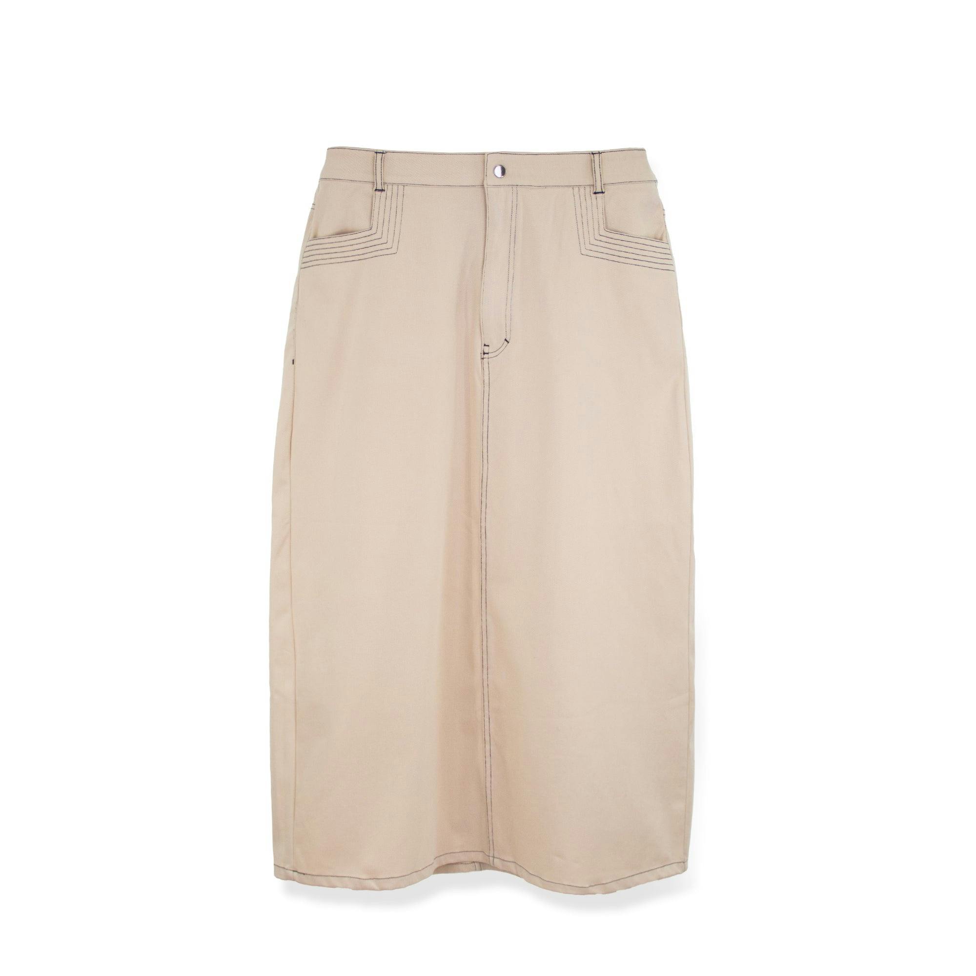 STRETCH COLORED DENIM  SKIRT - Image 9