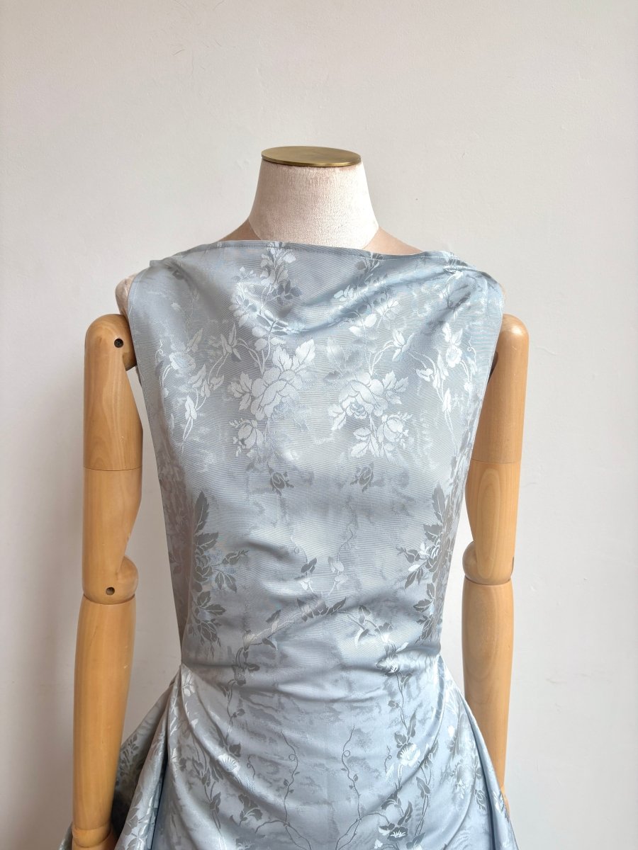 Zero-Waste Icy Blue Rose Jacquard - Image 3