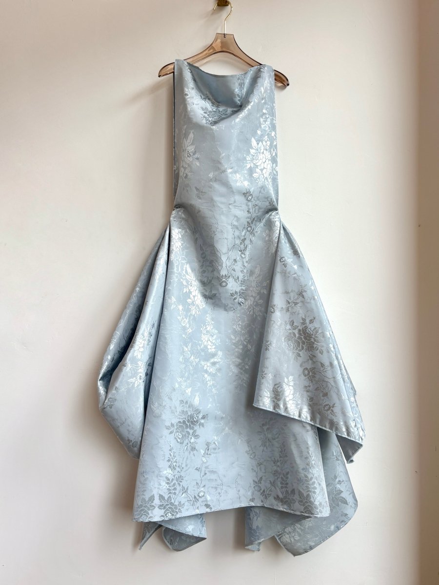 Zero-Waste Icy Blue Rose Jacquard - Image 6