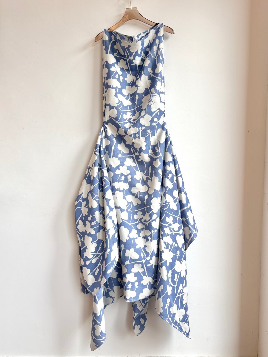 Zero-Waste White and Dusky Blue Floral Silhouette - Image 5