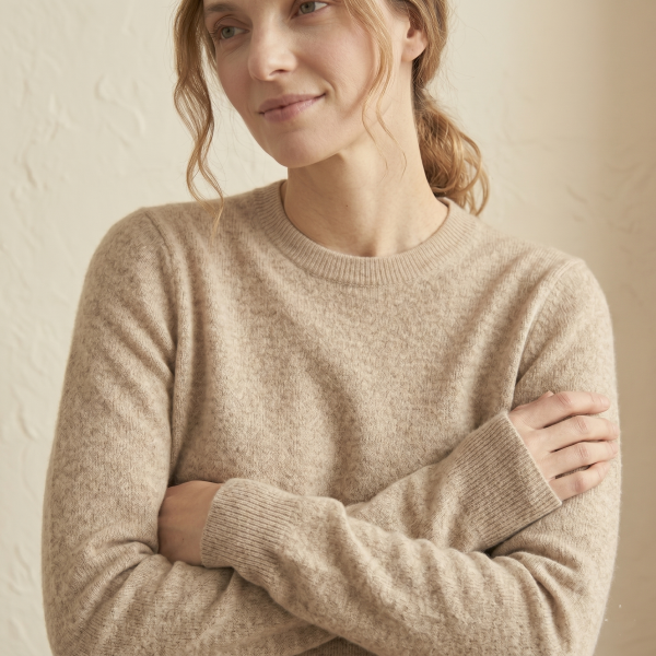 Women's Undyed Cashmere Crewneck Sweater - The Original - Image 8