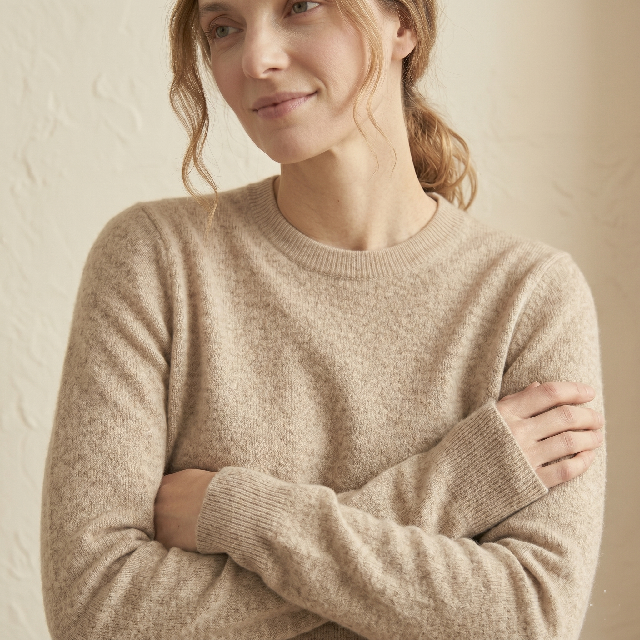 Women's Undyed Cashmere Crewneck Sweater - The Original - Image 8