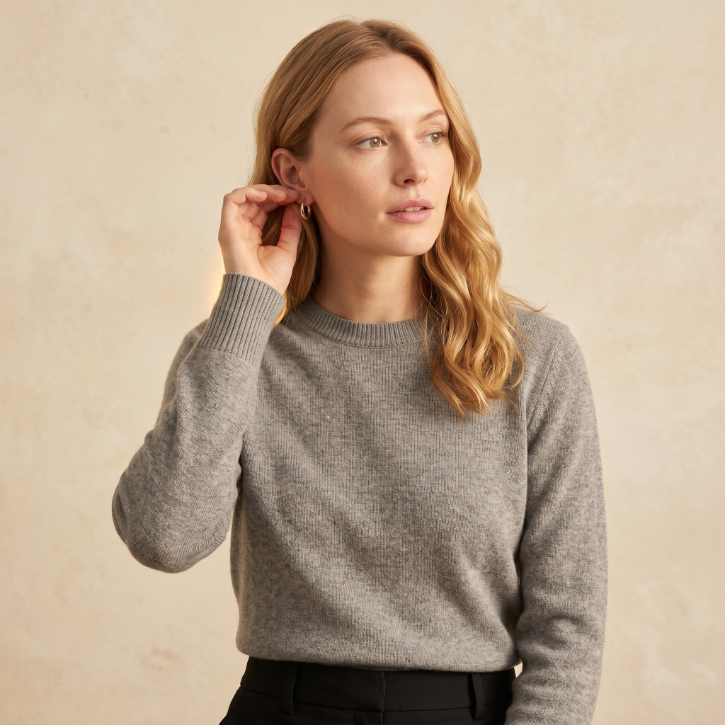 Women's Undyed Cashmere Crewneck Sweater - The Original
