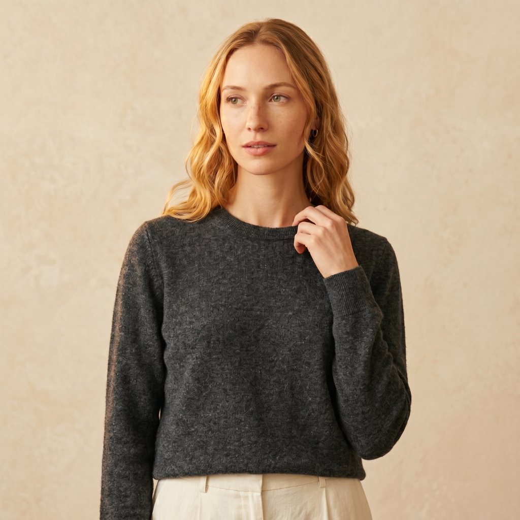Women's Undyed Cashmere Crewneck Sweater - The Original