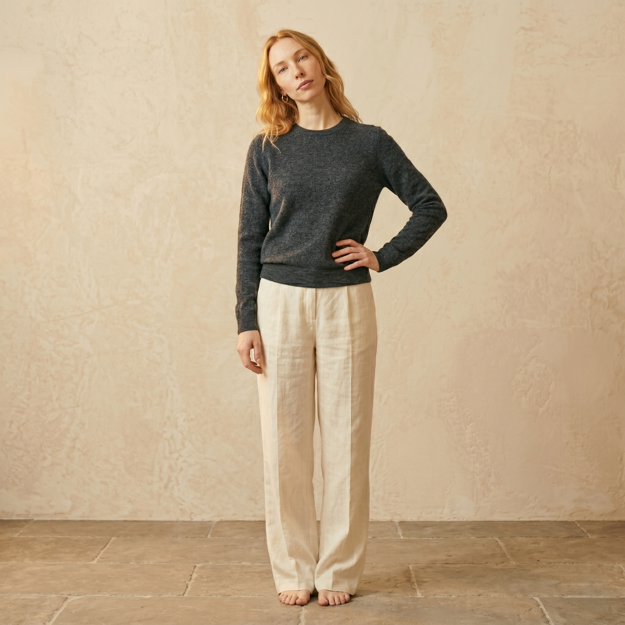Women's Undyed Cashmere Crewneck Sweater - The Original - Image 14