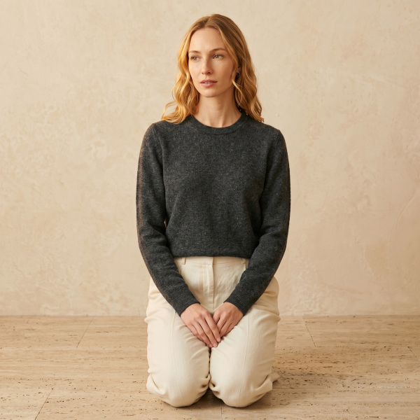 Women's Undyed Cashmere Crewneck Sweater - The Original - Image 16