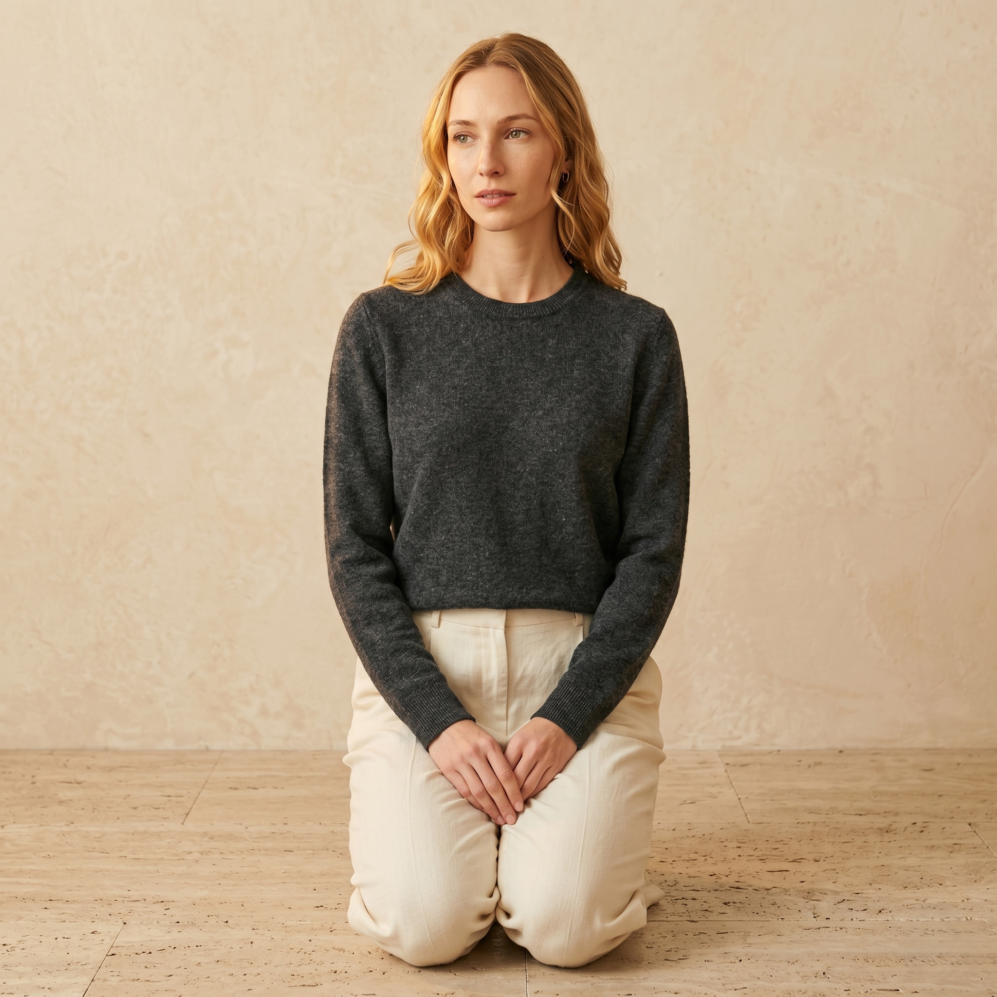 Women's Undyed Cashmere Crewneck Sweater - The Original - Image 16