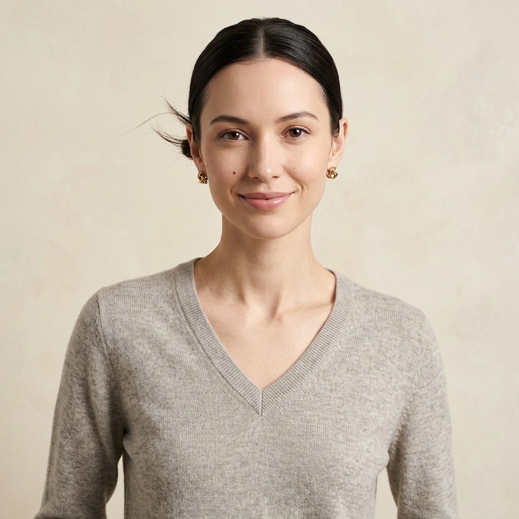 Women's Undyed Cashmere V-Neck Sweater - The Original