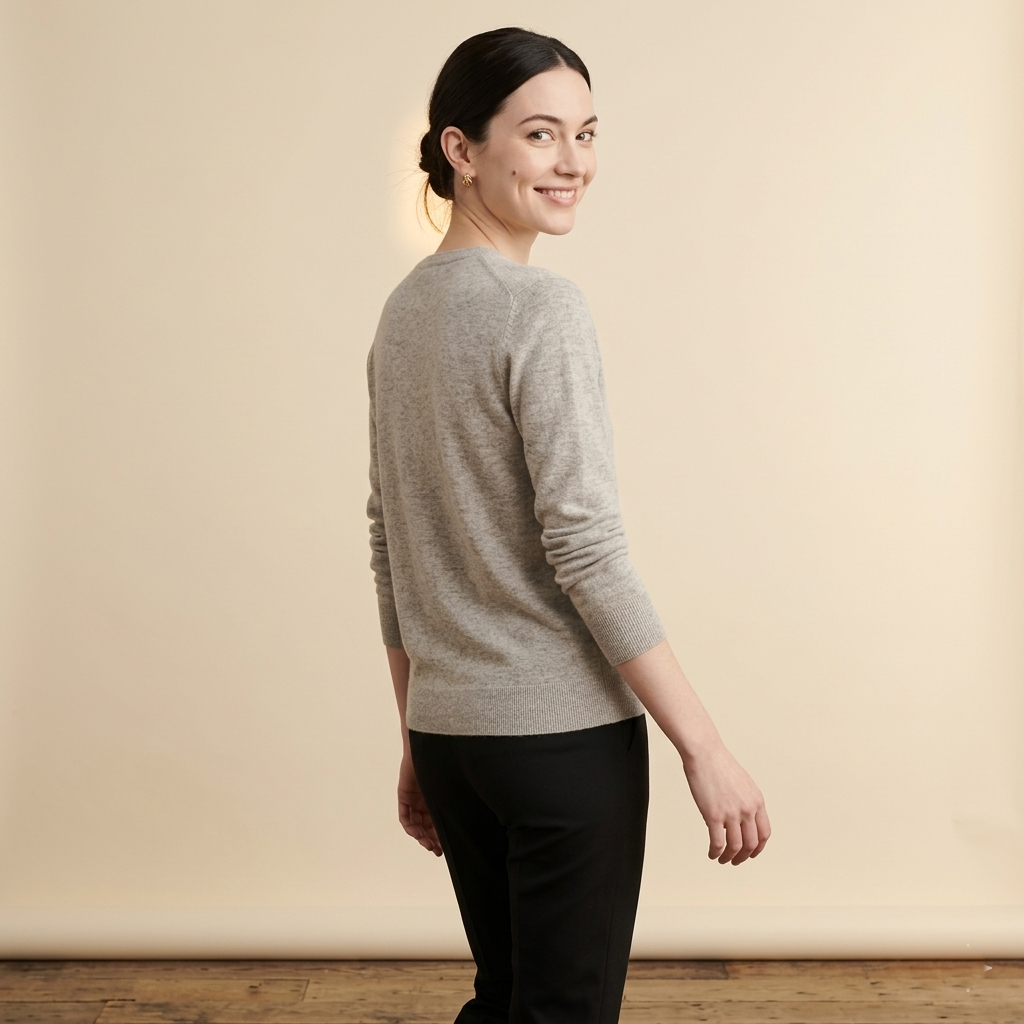 Women's Undyed Cashmere V-Neck Sweater - The Original