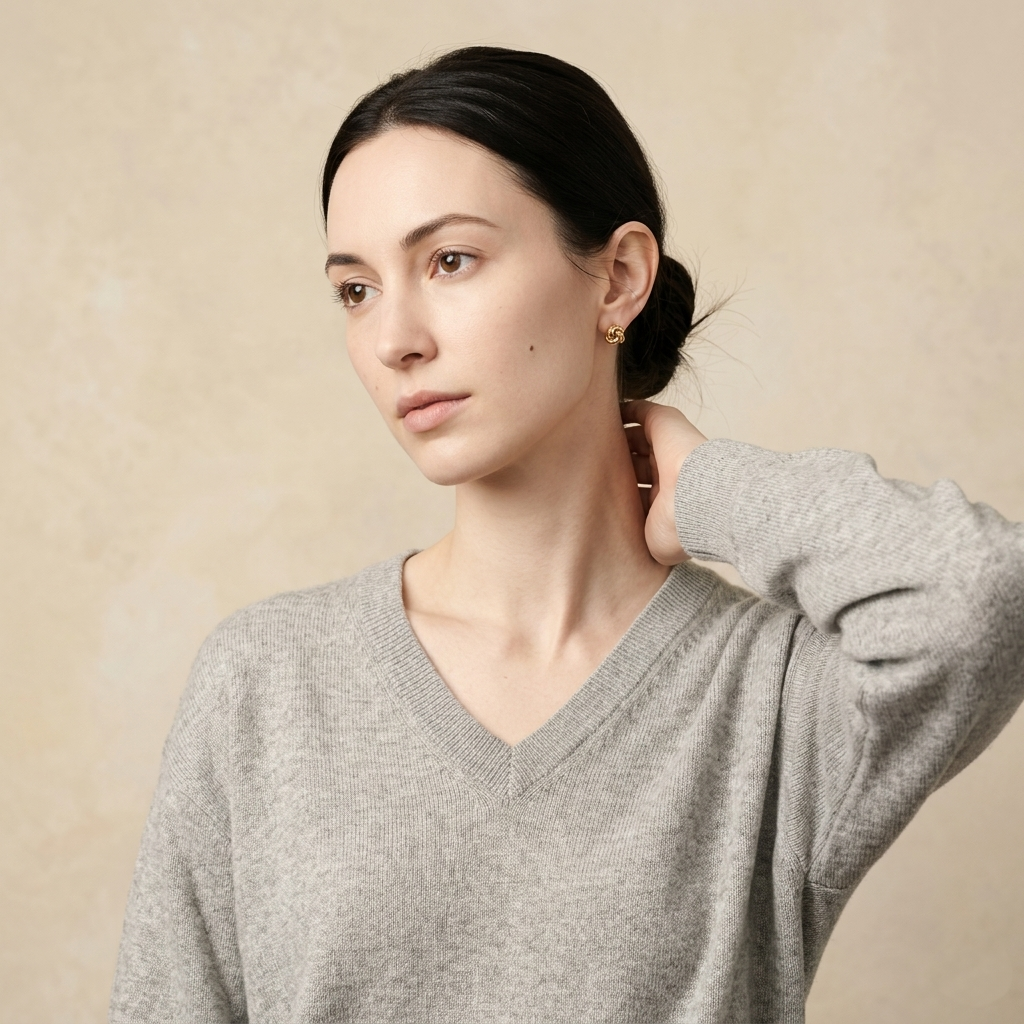 Women's Undyed Cashmere V-Neck Sweater - The Original