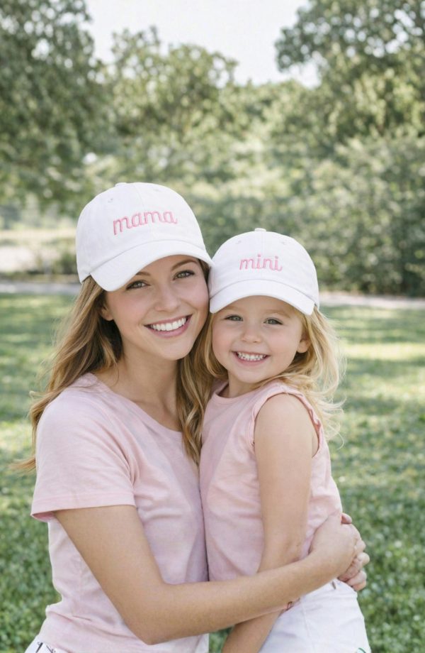 Mama & Mini Bow Baseball Hat Set - Image 5