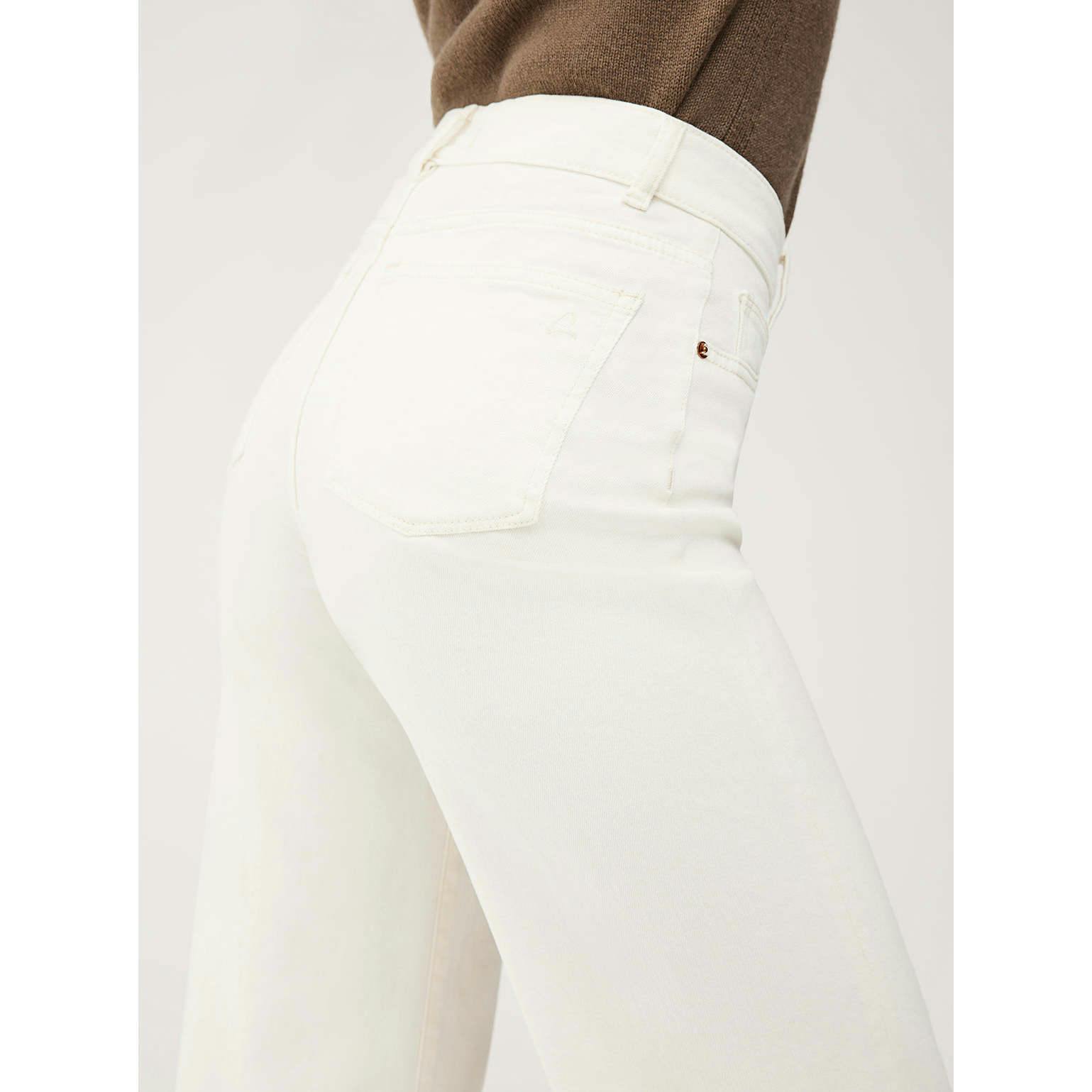 Hepburn Wide Leg High Rise Vintage Jeans | Eggshell - Image 5