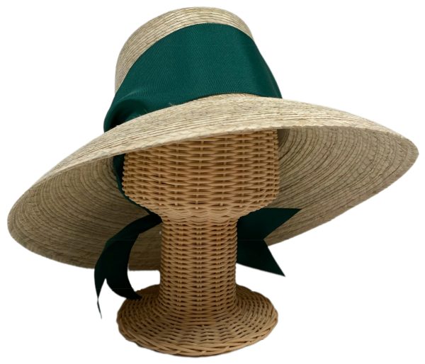 Wildflower Sun Hat - Masters Green Wide & Short Grosgrain Ribbon - Image 2