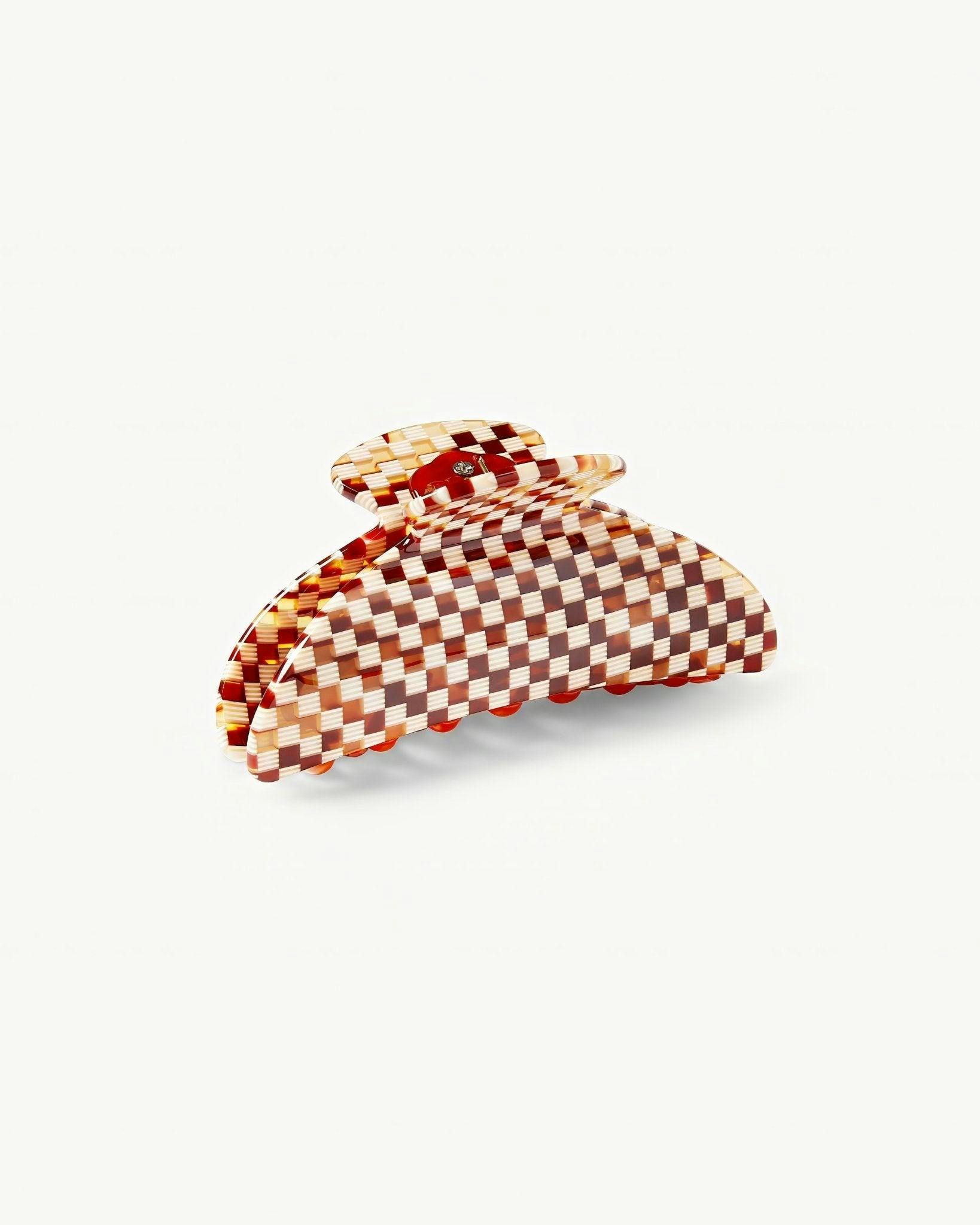 Midi Heirloom Claw in Tortoise Checker - Image 6