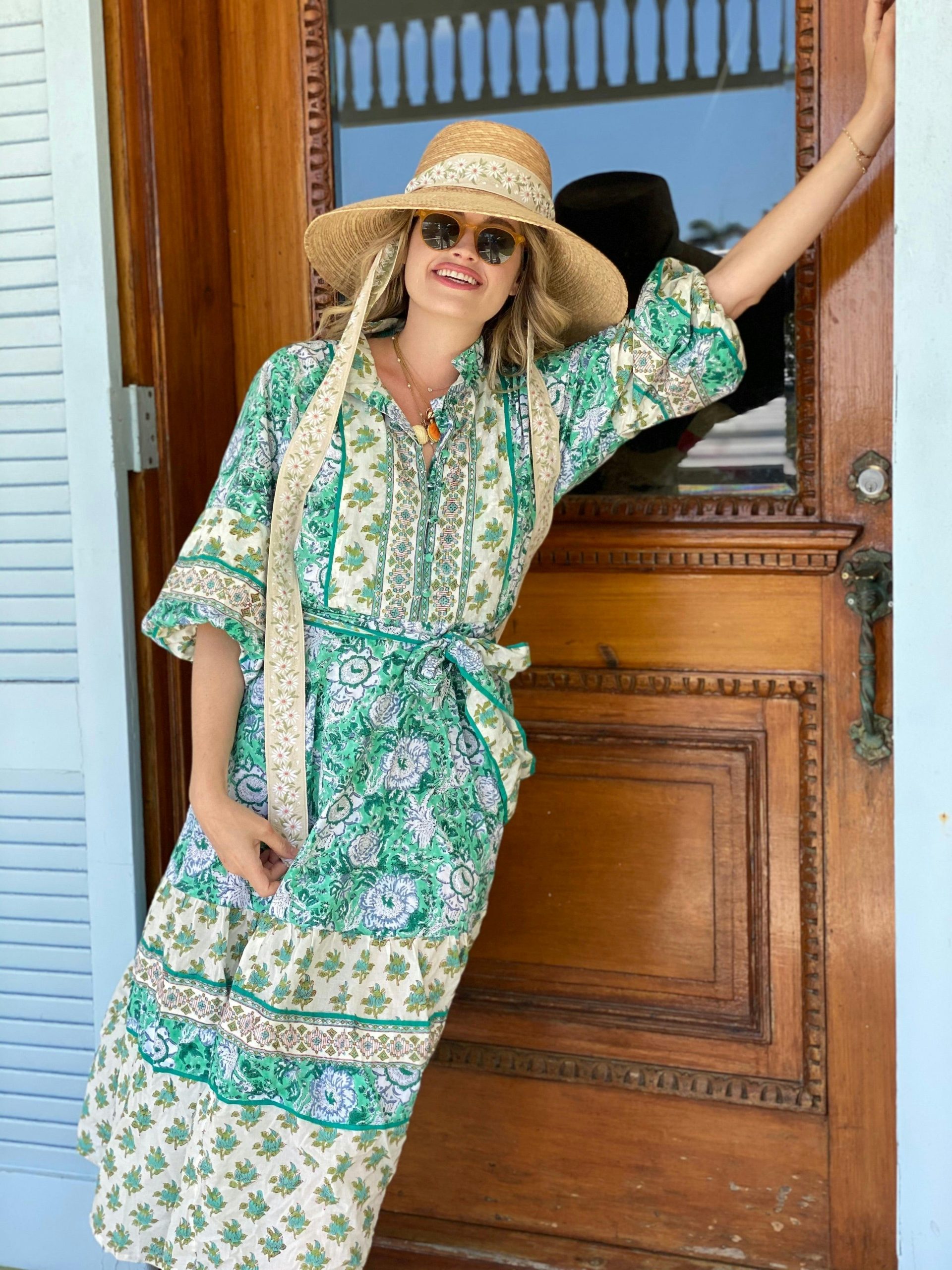 Wildflower Sun Hat - Masters Green Wide & Short Grosgrain Ribbon - Image 15