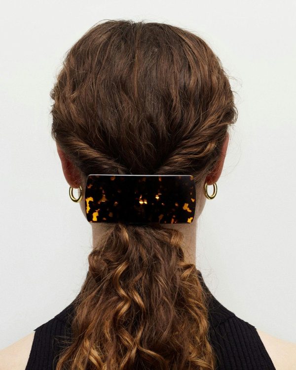 Jumbo Box Barrette in White Matte - Image 5