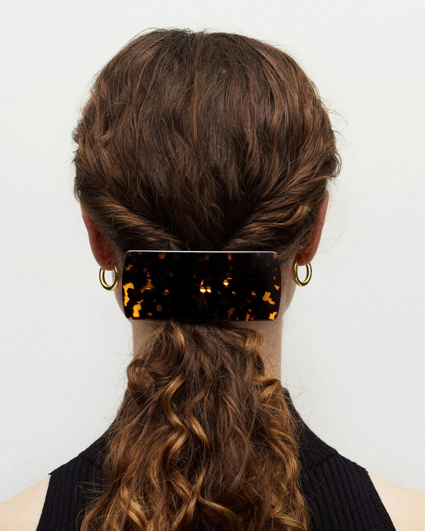 Jumbo Box Barrette in White Matte - Image 5