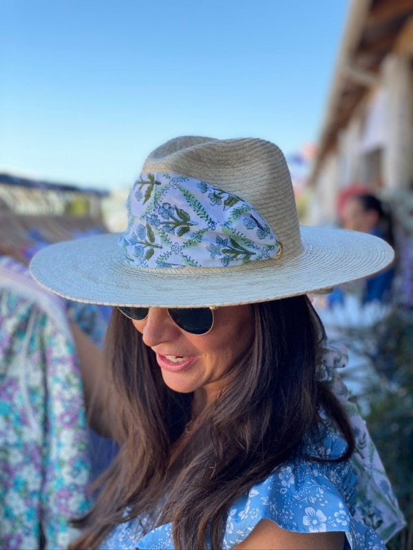 Zinnia Sun Hat - Long Ivory Grosgrain Ribbon - Image 19