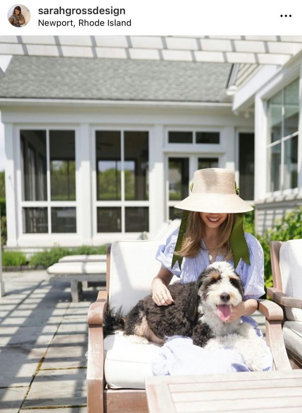 Clematis Bucket Hat - Vintage Blue Azure Tapestry Short Ribbon - Image 5