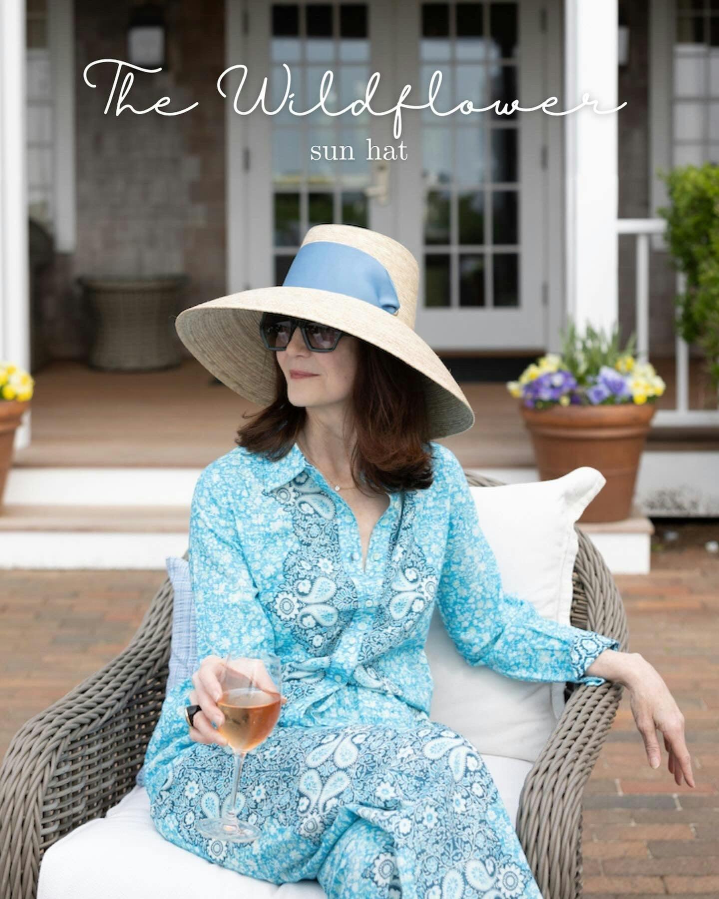 Mommy & Me Sun Hat Set - Wildflower & Palmetto - French Blue Grosgrain Ribbon - Image 19