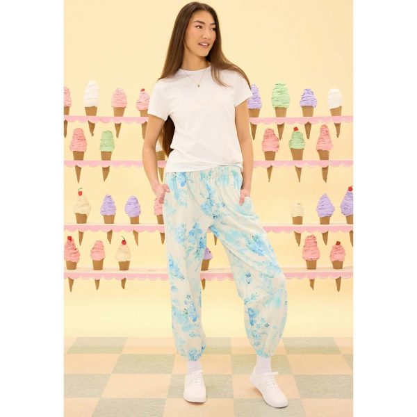 Kian Jogger Sweatpants in Blue Aquarelle Fleur - Image 7