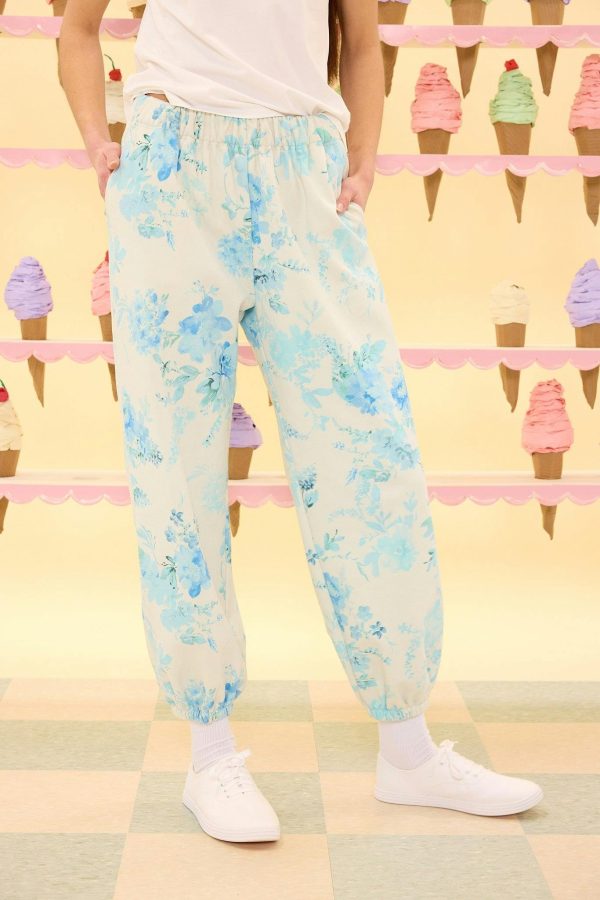 Kian Jogger Sweatpants in Blue Aquarelle Fleur - Image 13