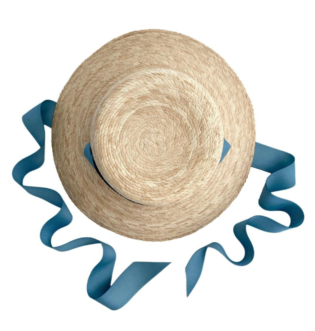 Mommy & Me Sun Hat Set - Wildflower & Palmetto - French Blue Grosgrain Ribbon - Image 13