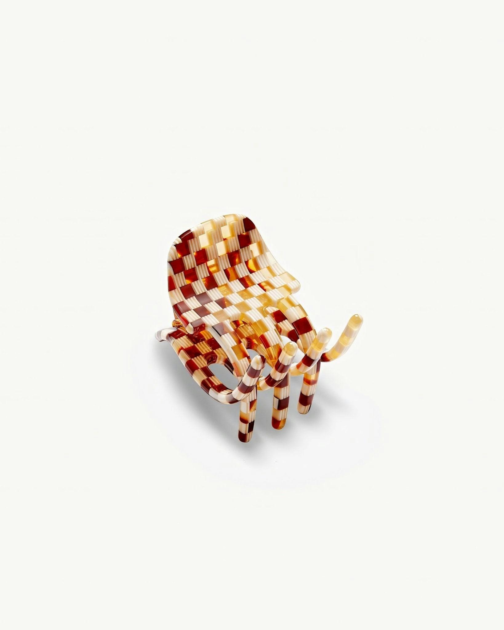 Mini Claw in Tortoise Checker - Image 5