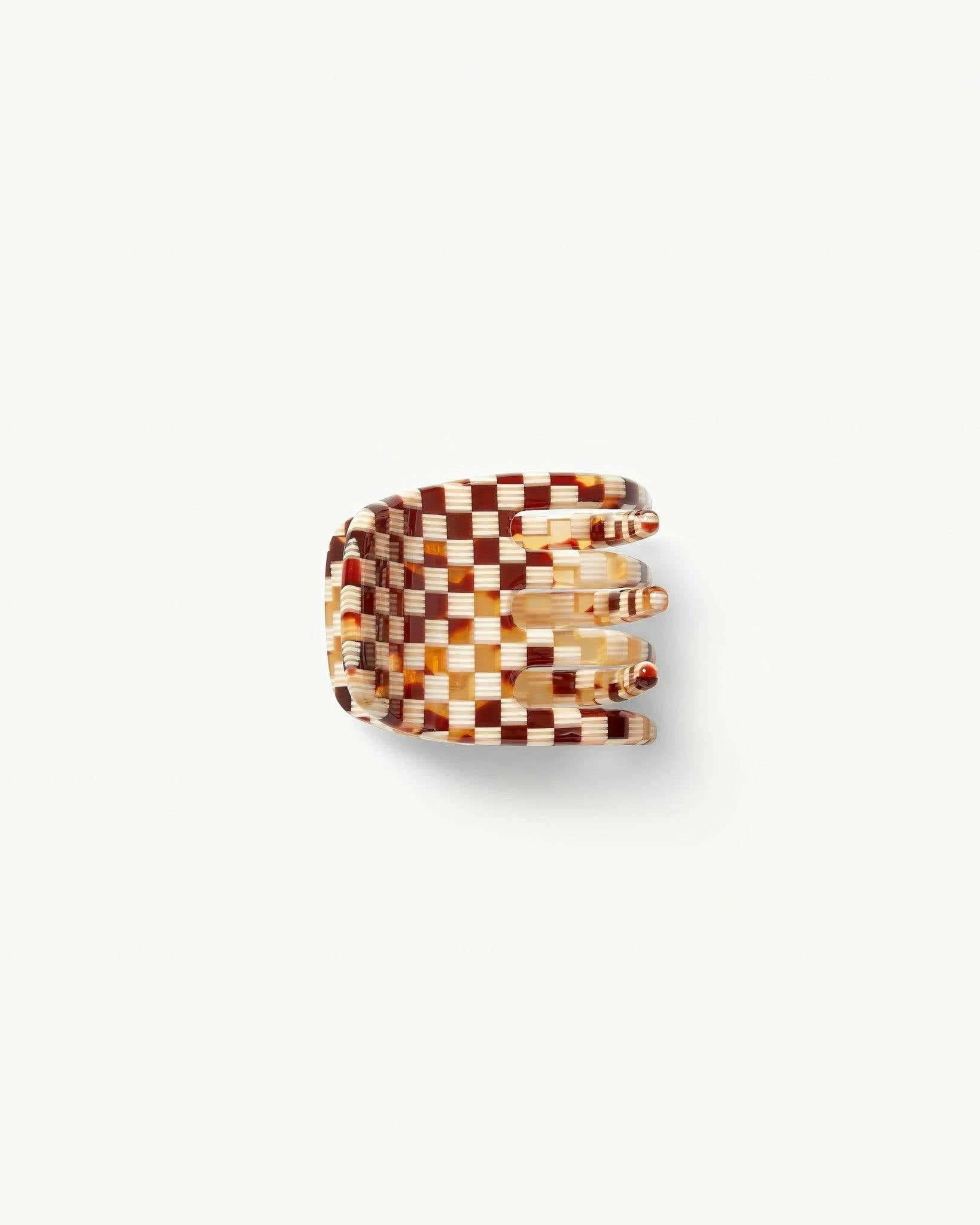 Mini Claw in Tortoise Checker - Image 3
