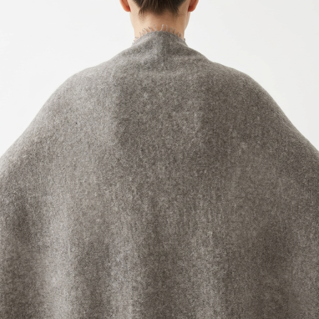 Undyed Cashmere Travel Wrap - Natural Melange
