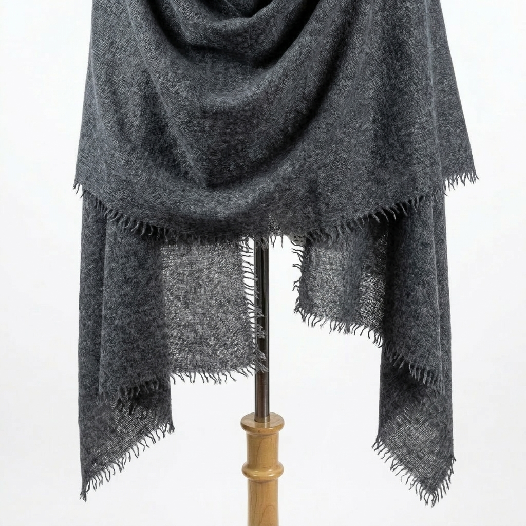 Undyed Cashmere Travel Wrap - Natural Melange