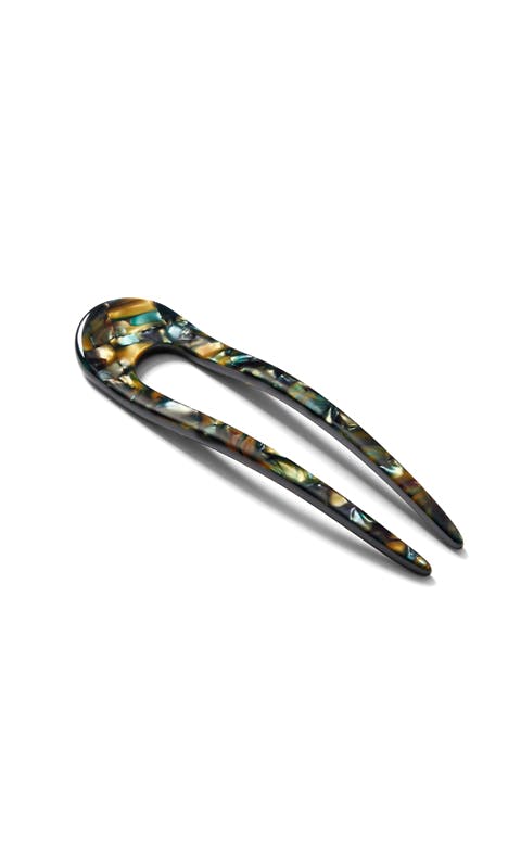 French Hair Pin in Green Tortoise - Image 2