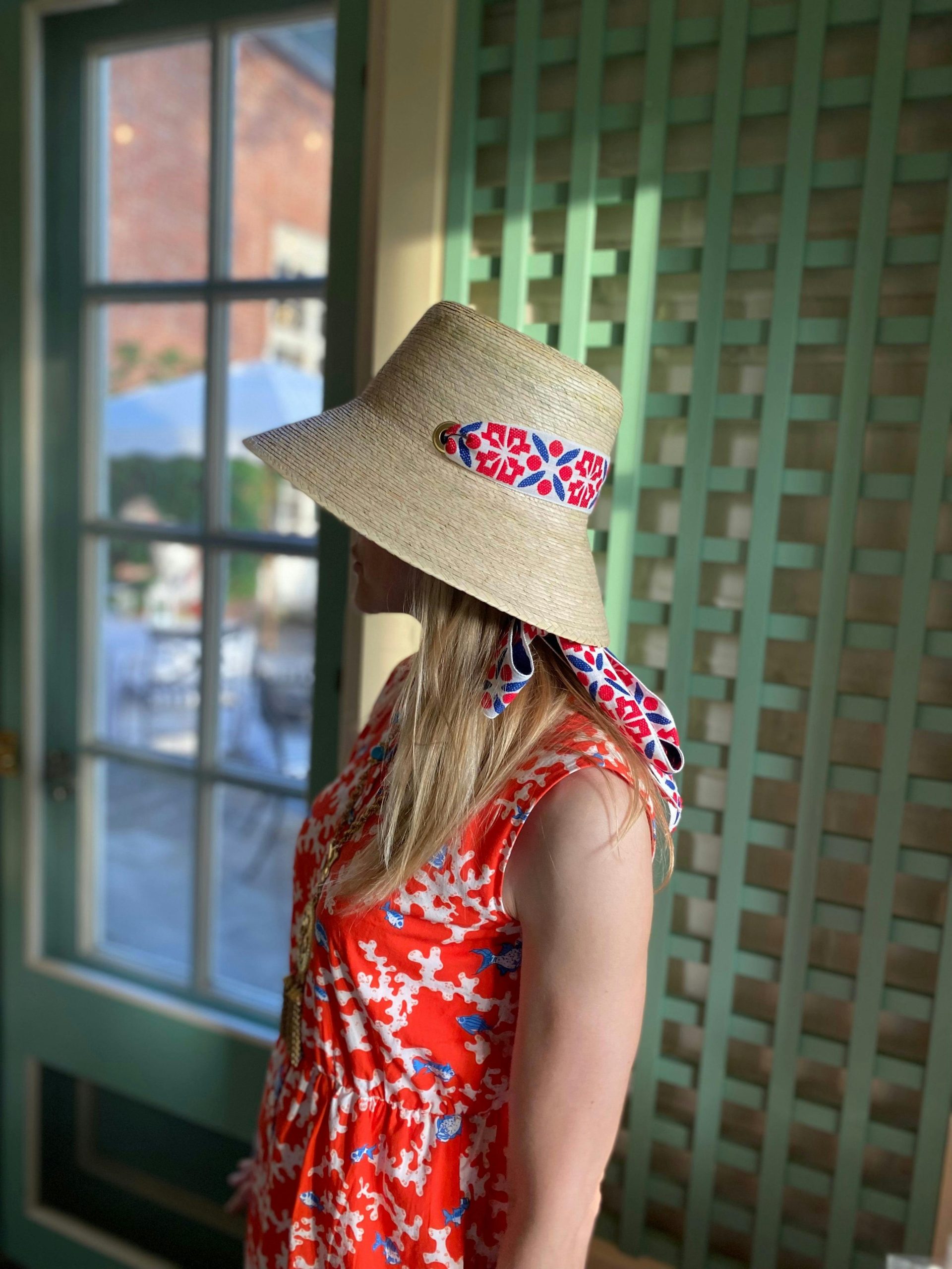 Clematis Bucket Hat - Masters Green Long Grosgrain Ribbon - Image 12