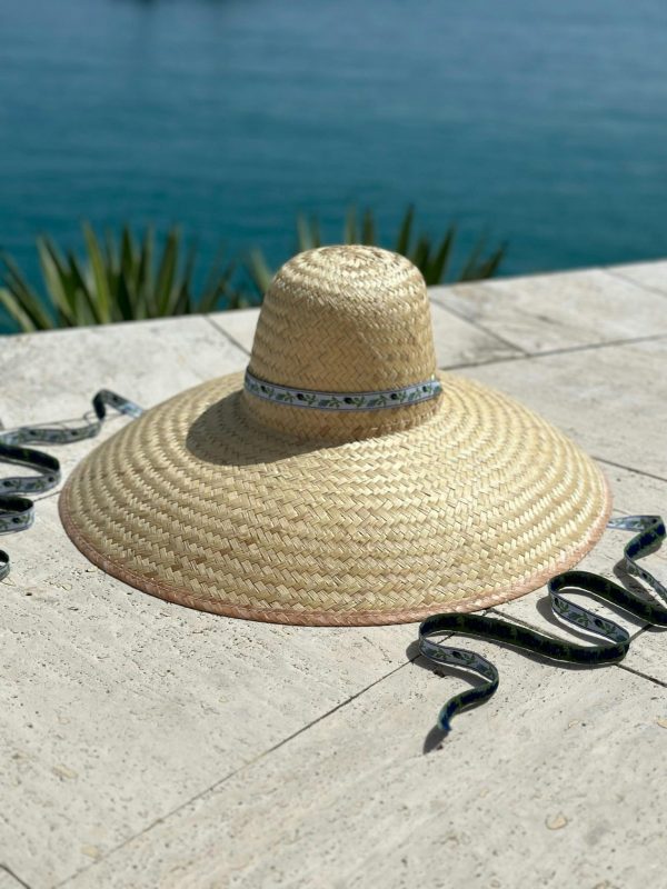 Geranium Sun Hat - Short & Wide French Blue Grosgrain Ribbon - Image 18
