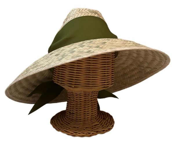 Begonia Sun Hat - Olive Green Wide & Short Grosgrain Ribbon - Image 2