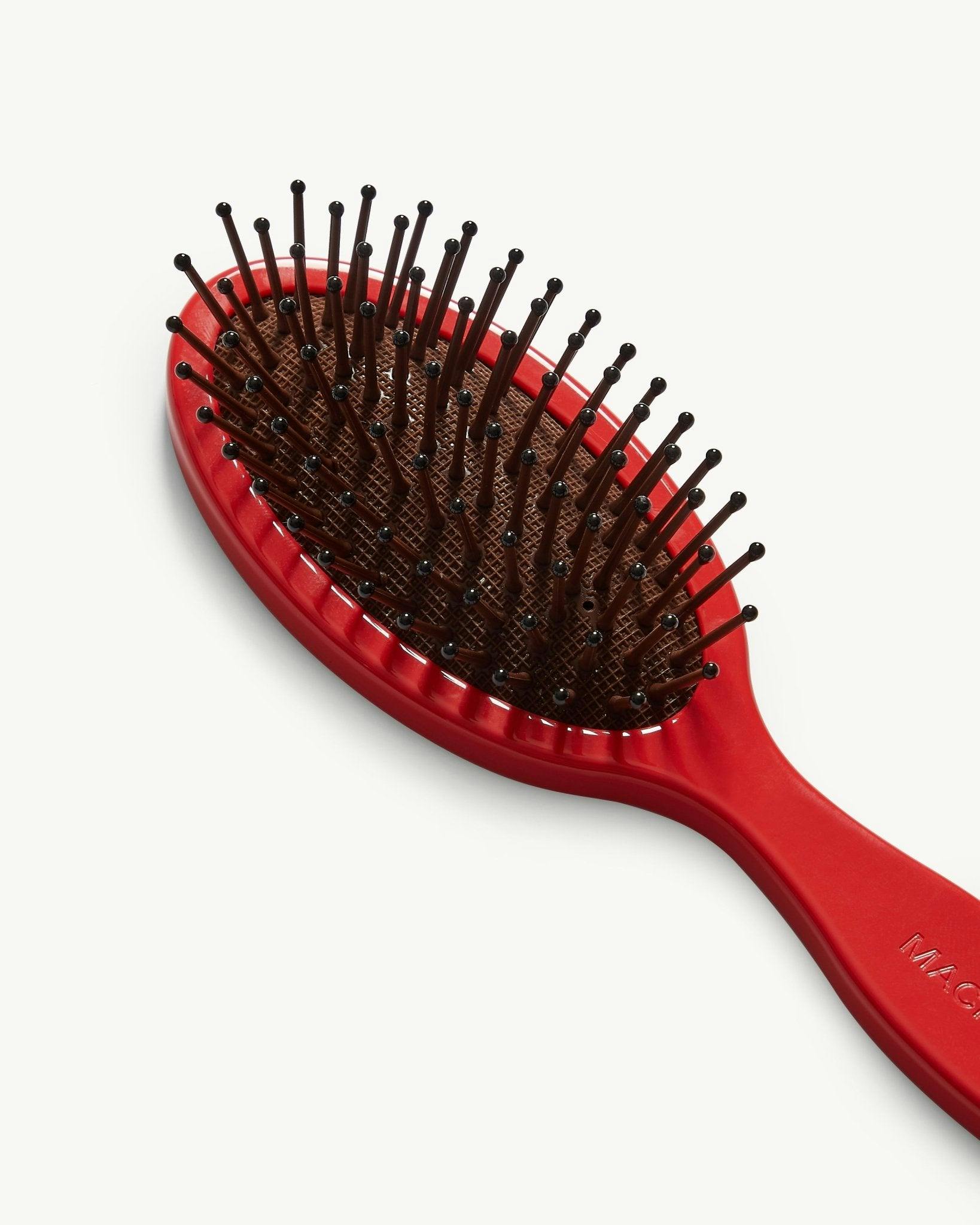 Travel Detangling Hair Brush in Ruby - Image 4