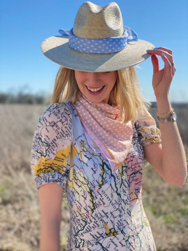 Zinnia Sun Hat - Long Ivory Grosgrain Ribbon - Image 7