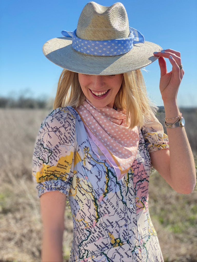Zinnia Sun Hat - Wide & Short Lace Eyelet Ribbon