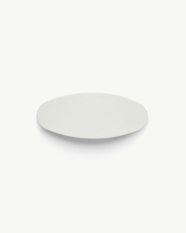 Jumbo Oval Barrette in White Matte - Image 3