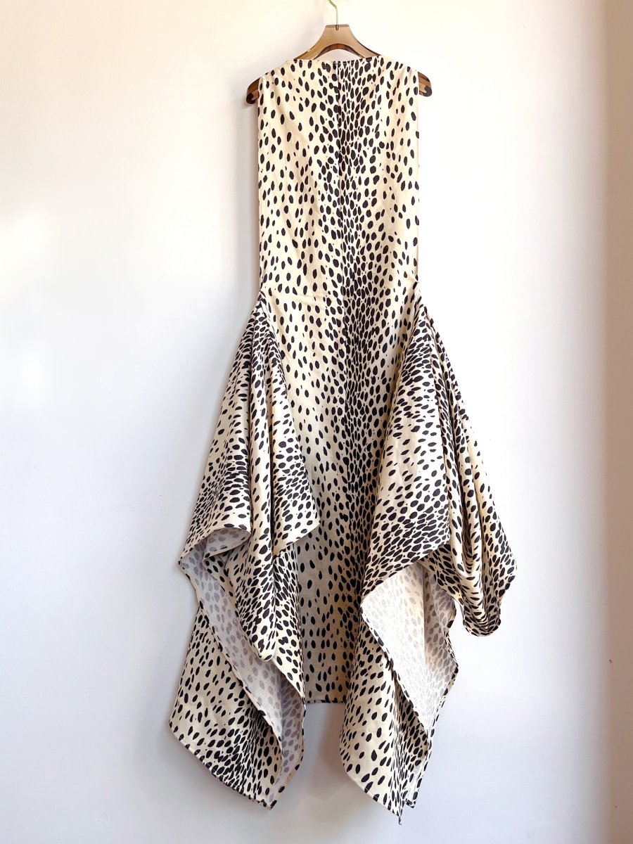 Cheetah Print Linen Zero-Waste Dress - Image 7