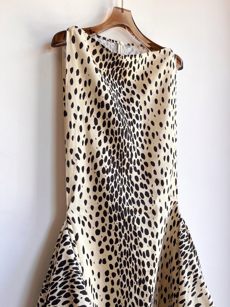 Cheetah Print Linen Zero-Waste Dress - Image 5